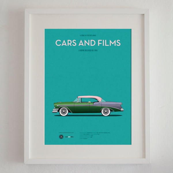 Mon Oncle car movie poster, art print Cars And Films, Film Art for Car Lovers. Home decor. Wall Art illustration. Iconic Cars poster