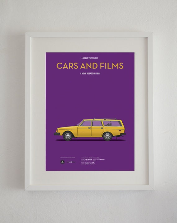 Beetlejuice movie car poster, art print Cars And Films, Film Art for Car Lovers. Home decor. Wall Art print. Iconic Cars poster