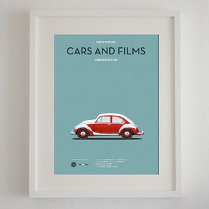 Cartel del coche de la película Gremlins, Cars And Films. Poster películas. Arte para amantes de los coches. Decoración para el hogar