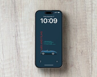 iPhone wallpaper. iOS iPhone Lock Screen. Phone wallpaper. Car from the movie To Catch a Thief. Smartphone wallpaper / Instant download