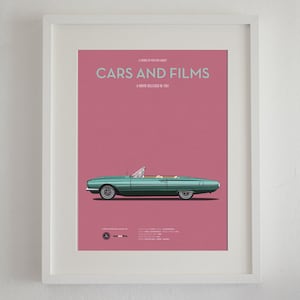Cartel del coche de la película Thelma y Louise, Cars And Films. Poster películas. Arte para amantes de los coches. Decoración para el hogar