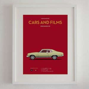 Cartel del coche de la película Pulp Fiction, Cars And Films. Poster películas. Arte para amantes de los coches. Decoración para el hogar