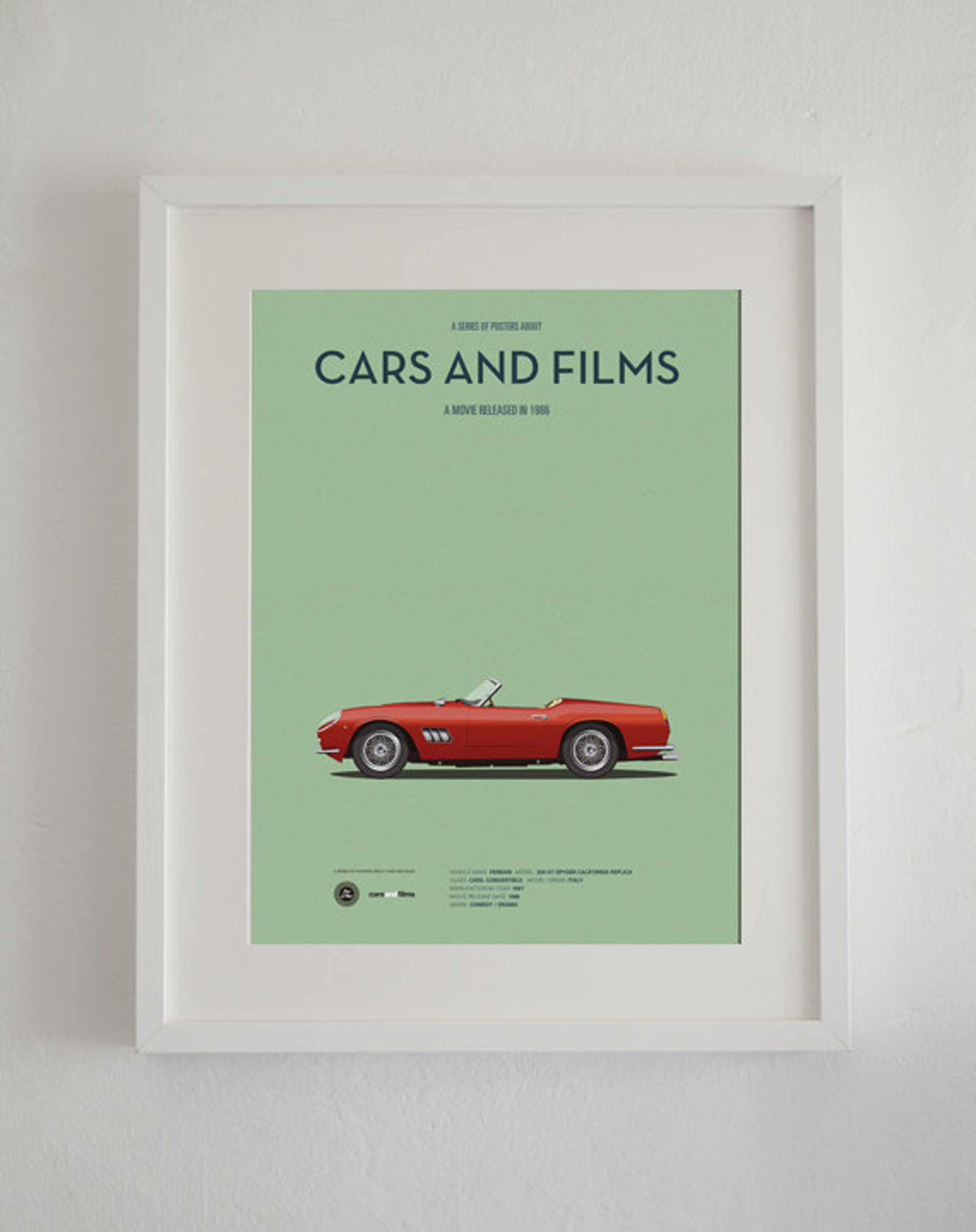Discover Ferris Bueller's Day Off car movie poster, art print Cars And Films