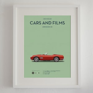 Cartel del coche de la película Todo en un día, Cars And Films. Poster películas. Arte para amantes de los coches. Decoración para el hogar