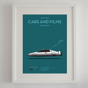 Cartel del coche de la película La espía que me amó. Cars And Films. Arte para amantes de los coches. Decoración para el hogar