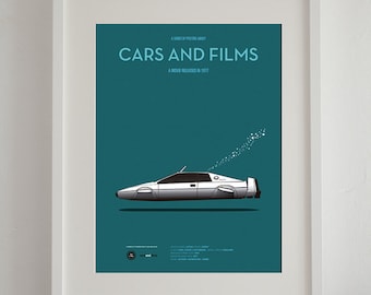 Cartel del coche de la película La espía que me amó. Cars And Films. Arte para amantes de los coches. Decoración para el hogar