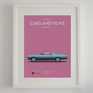 Cartel del coche de la película Drive, Cars And Films. Poster películas. Arte para amantes de los coches. Decoración para el hogar