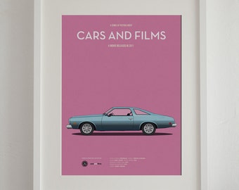 Drive car movie poster, art print Cars And Films, Film Art for Car Lovers. Home decor. Wall Art print. Iconic Cars poster. Car print. Retro