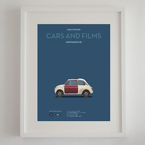Cartel del coche de la película The Big Blue, Cars And Films. Poster películas. Arte para amantes de los coches. Decoración para el hogar