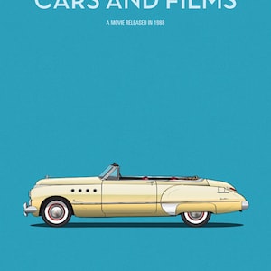 Rain Man car movie poster, art print Cars And Films, Film Art for Car Lovers. Home decor. Wall Art print. Iconic Cars poster. Retro poster image 2