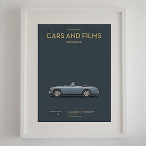 Cartel del coche de la película Los pájaros, Cars And Films. Poster películas. Arte para amantes de los coches. Decoración para el hogar