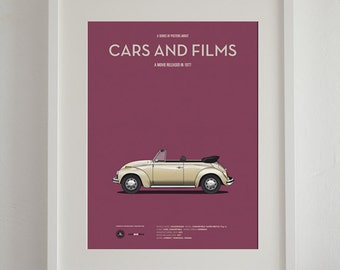 Annie Hall car poster, art print Cars And Films, Film Art for Car Lovers. Home decor. Wall Art print. Iconic Cars poster. Famous cars prints