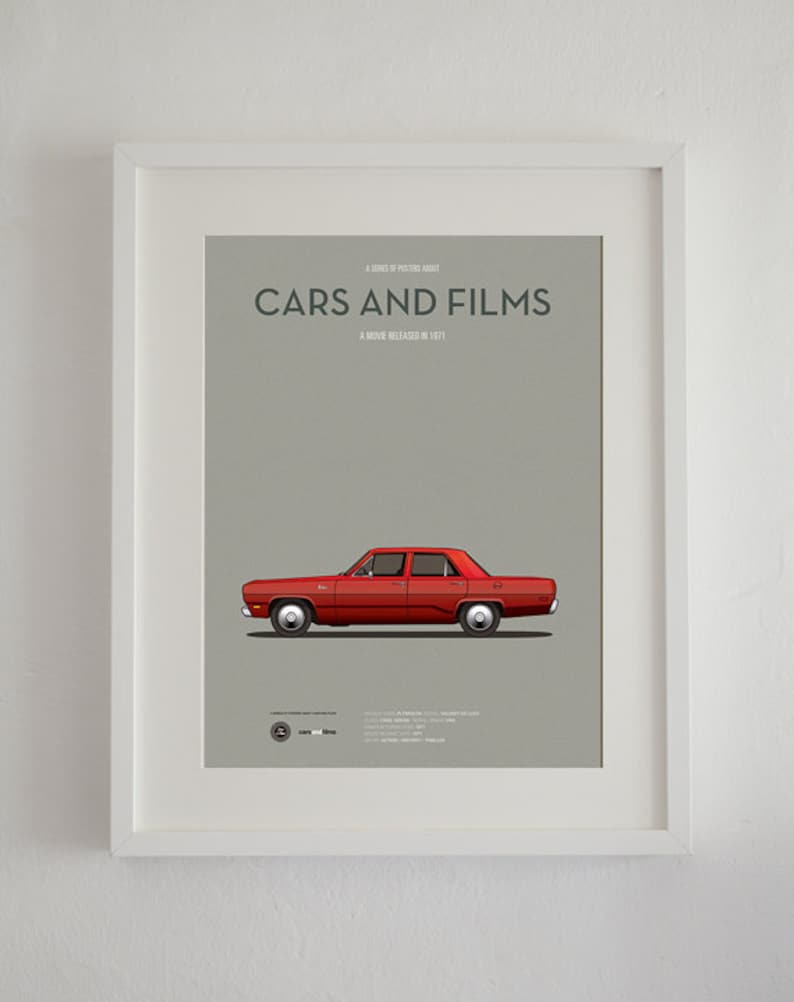 Duel movie car poster, art print Cars And Films, Film Art for Car Lovers. Home decor. Wall Art print. Iconic Cars poster image 1