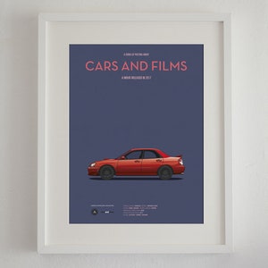 Manifesto dell'auto del film Baby Driver, Cars And Films. Manifesti cinematografici. Arte per gli amanti delle auto. Arredamento per la casa