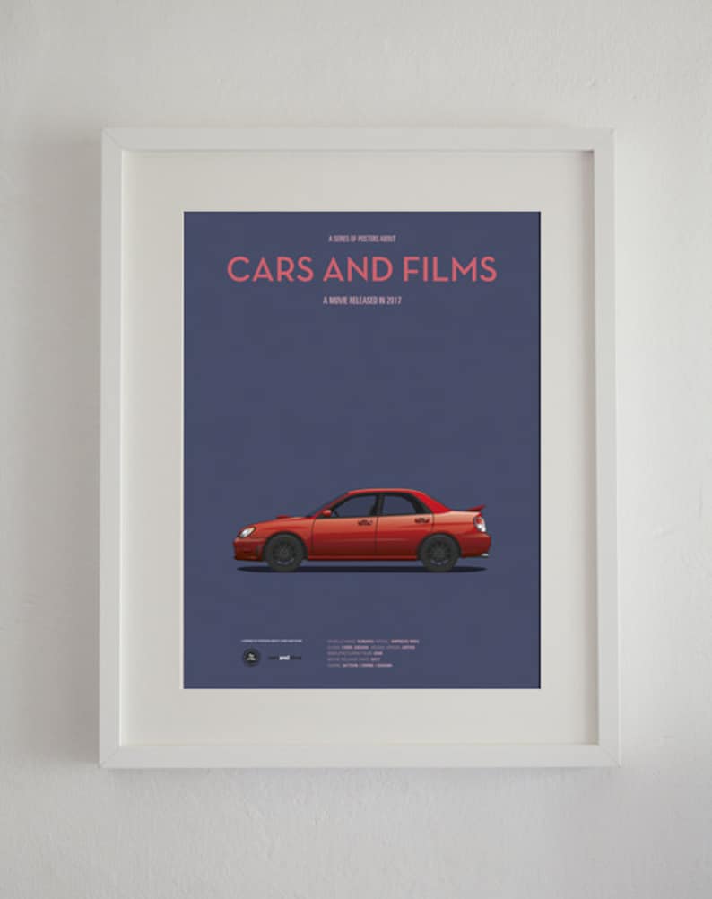 Baby Driver movie car poster, art print Cars And Films, Film Art for Car Lovers. Home decor. Wall Art print. Poster for car enthusiasts image 1