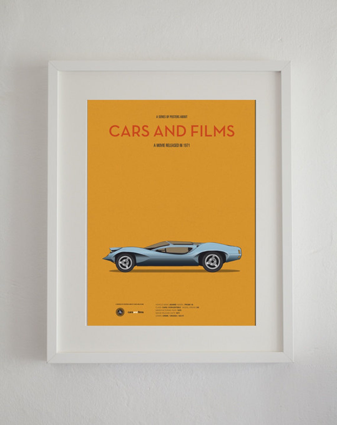 A Clockwork Orange Car Movie Poster, Art Print Cars and Films, Film