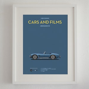 Cartel del coche de la película Locos al volante, Cars And Films. Poster película. Arte para amantes de los coches. Decoración para el hogar
