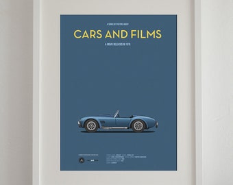 The Gumball Rally movie car poster, art print Cars And Films, Film Art for Car Lovers. Home decor. Wall Art print. Iconic Cars poster