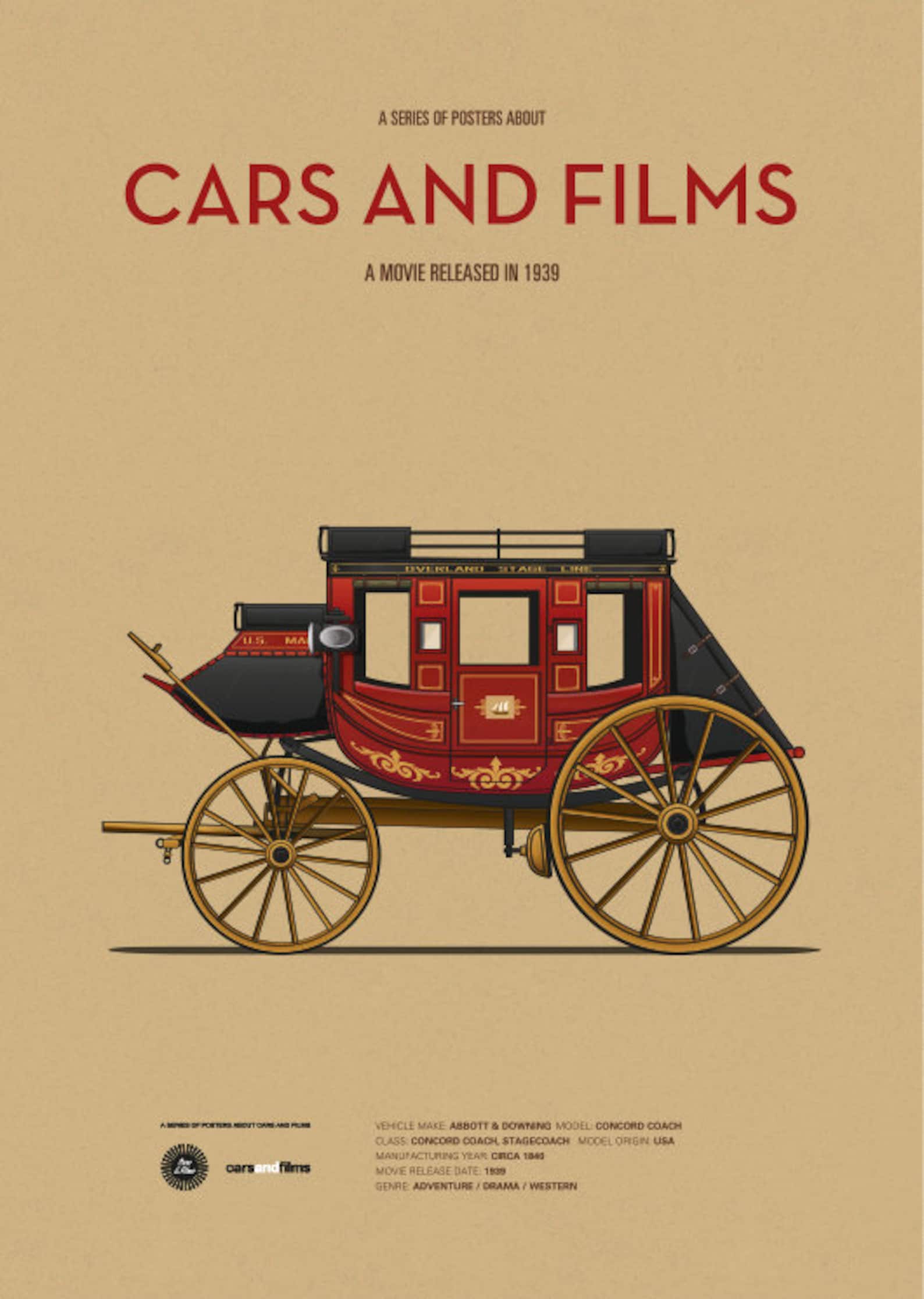 Stagecoach Movie Coach Poster Art Print A3 Cars and Films - Etsy