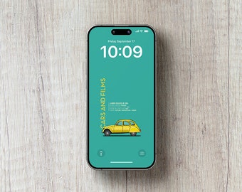 iPhone wallpaper. Android wallpaper iOS iPhone Lock Screen. Car from the movie For your eyes only. Smartphone wallpaper / Instant download