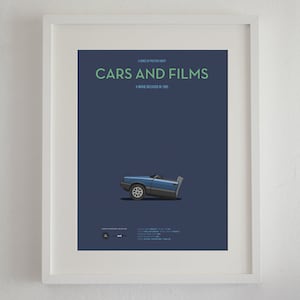 Cartel del coche de la película Panorama para matar, Cars And Films. Poster película. Arte para amantes de coches. Decoración para el hogar