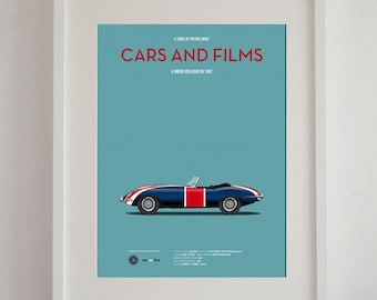 Austin Powers car movie poster, art print Cars And Films, Film Art for Car Lovers. Home decor. Wall Art print. Iconic Cars poster. Car print