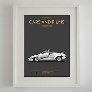 Cartel del coche de la película El lobo de Wall Street, Cars And Films. Arte para amantes de los coches. Decoración para el hogar