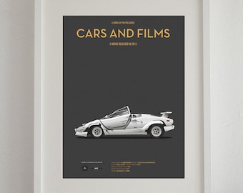 The Wolf of Wall Street movie car poster, art print Cars And Films, Film Art for Car Lovers. Home decor. Wall Art print. Iconic Cars poster