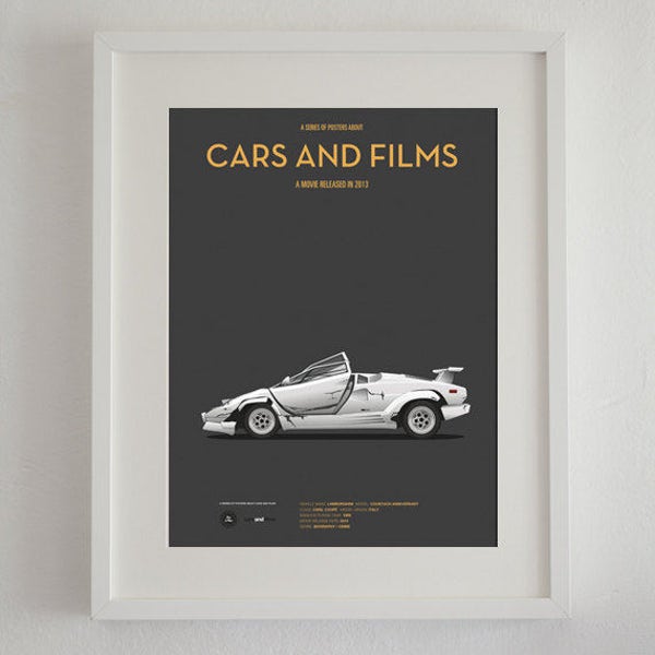 Autoplakat aus dem Film The Wolf of Wall Street, Filmplakat A3 Cars And Films