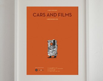 Top secret! car poster, art print A3 Cars And Films, home decor prints, illustration print. Car print