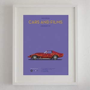 Cartel del coche de la película Corvette Summer, Cars And Films. Poster películas. Arte para amantes de los coches. Decoración para el hogar