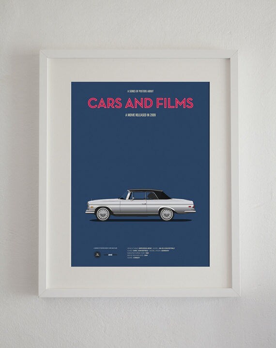 The Hangover movie car poster, art print Cars And Films, Film Art for Car Lovers. Home decor. Wall Art print. Iconic Cars poster