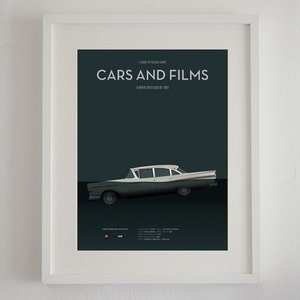 Cartel del coche de la película Psicosis, Cars And Films. Poster películas. Arte para amantes de los coches. Decoración para el hogar