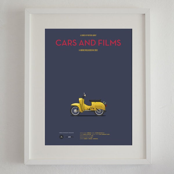 Affiche de moto pour le film Good Bye Lenin !, Cars And Films. Art pour les amateurs de voitures. Décoration d'intérieur. Pour les fans de moto