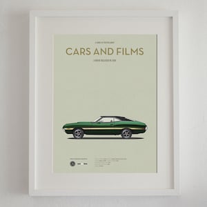 Cartel del coche de la película Gran Torino, Cars And Films. Poster películas. Arte para amantes de los coches. Decoración para el hogar