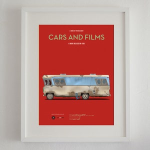 Cartel de la caravana de la película ¡Socorro! Ya es Navidad, Cars And Films. Poster de películas. Arte para amantes de los coches