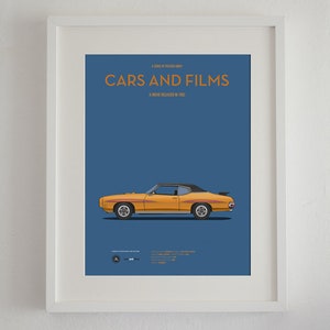 Cartel del coche de la película Movida del 76, Cars And Films. Poster películas. Arte para amantes de los coches. Decoración para el hogar