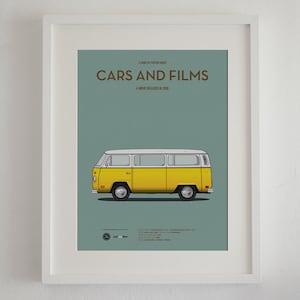 Cartel de la furgoneta de la película Little Miss Sunshine, Cars And Films. Poster películas. Arte para amantes de los coches. Retro poster