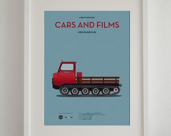 The Shining snowcat movie poster, art print Cars And Films, Film Art for Car Lovers. Home decor. Wall Art print. Iconic Cars poster