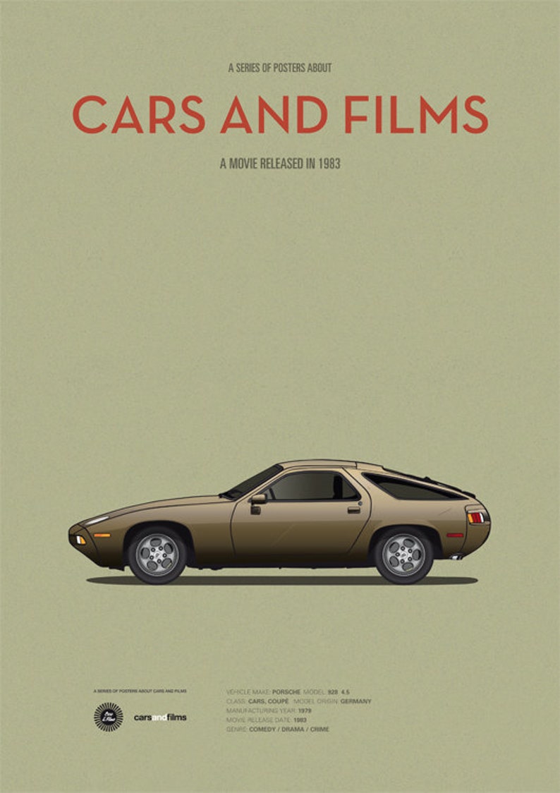 Risky Business car movie poster art print A3 Cars And ...
