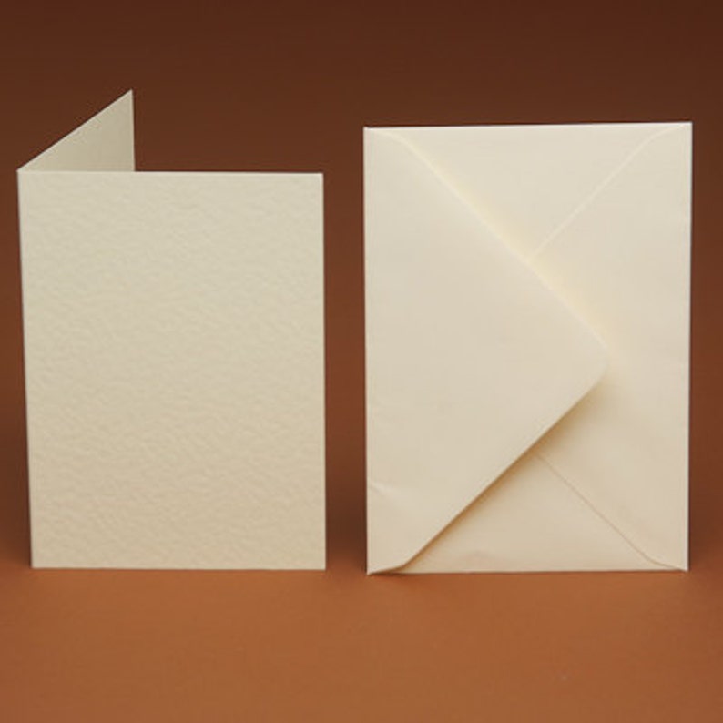 A6 BLANK Cards and 10 C6 Plain Envelopes ivory Creamwhite Etsy UK