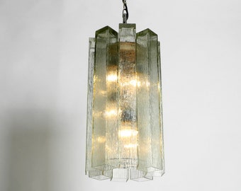 Lámpara colgante Doria de cristal de mediados de siglo, de gran tamaño y muy alta calidad, excepcional | Diseño brutalista