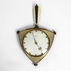 Original Mid Century mechanical Atlanta wall clock with 10 days movement and with gong