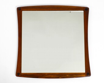 Original 1960s high quality rare teak wall mirror by Aksel Kjersgaard | Made in Denmark