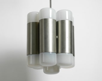 Large heavy Italian 1960s Space Age ceiling lamp with 13 glasses by Goffredo Reggiani