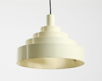 Ciężka, solidna metalowa lampa wisząca z lat 60. z ery kosmicznej