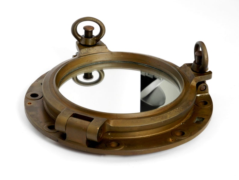 Genuine Old Brass Ship S Porthole Wall Mirror Very Heavy And Solid Construction