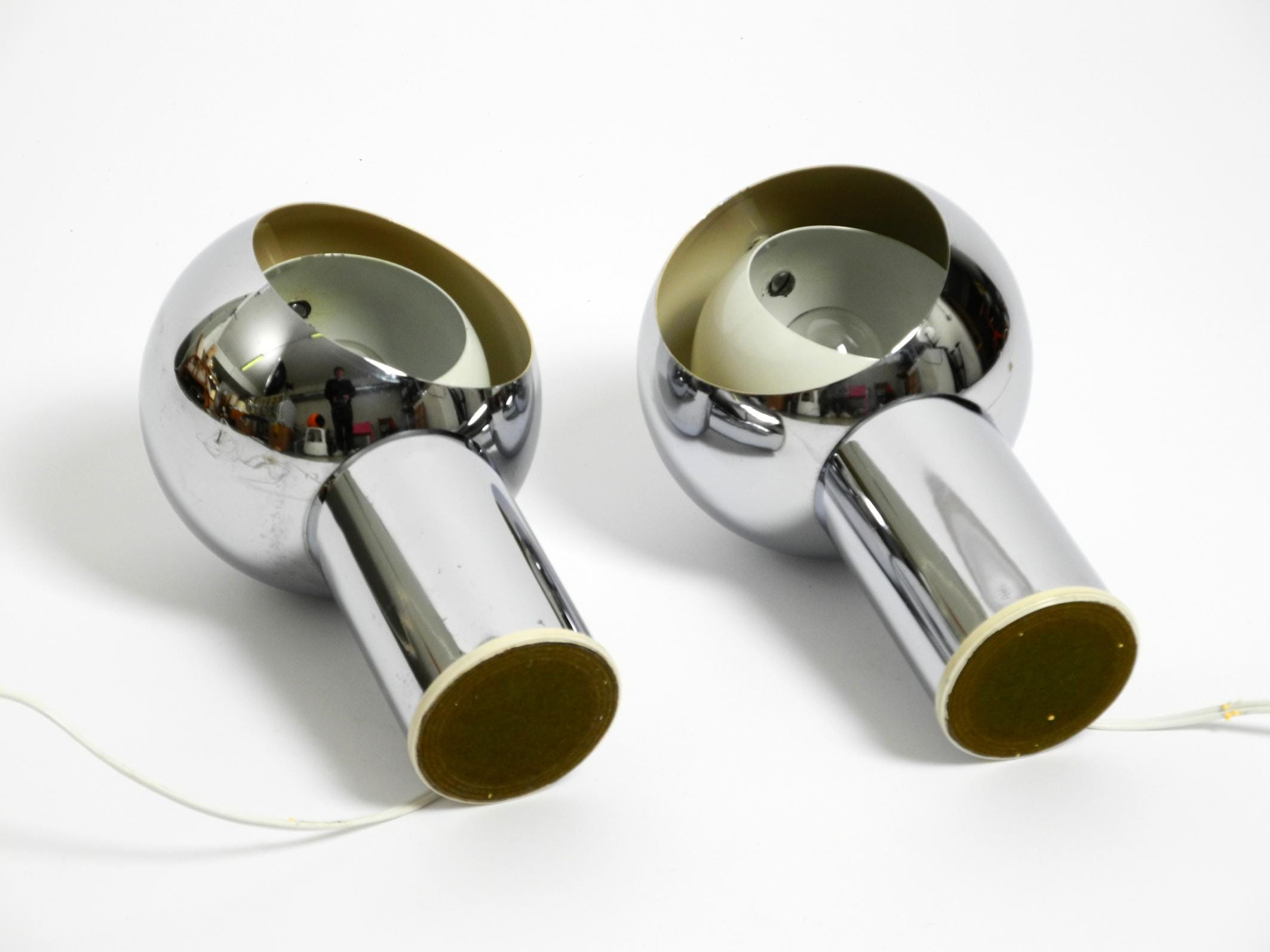 美しいミッドセンチュリー・スペースエイジのクロム製テーブルランプ2