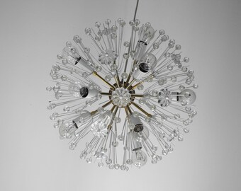 ルパート・ニコルのための希少なミッドセンチュリーモダン、エミール・シュタイナーのダンデライオン真鍮シーリングランプ