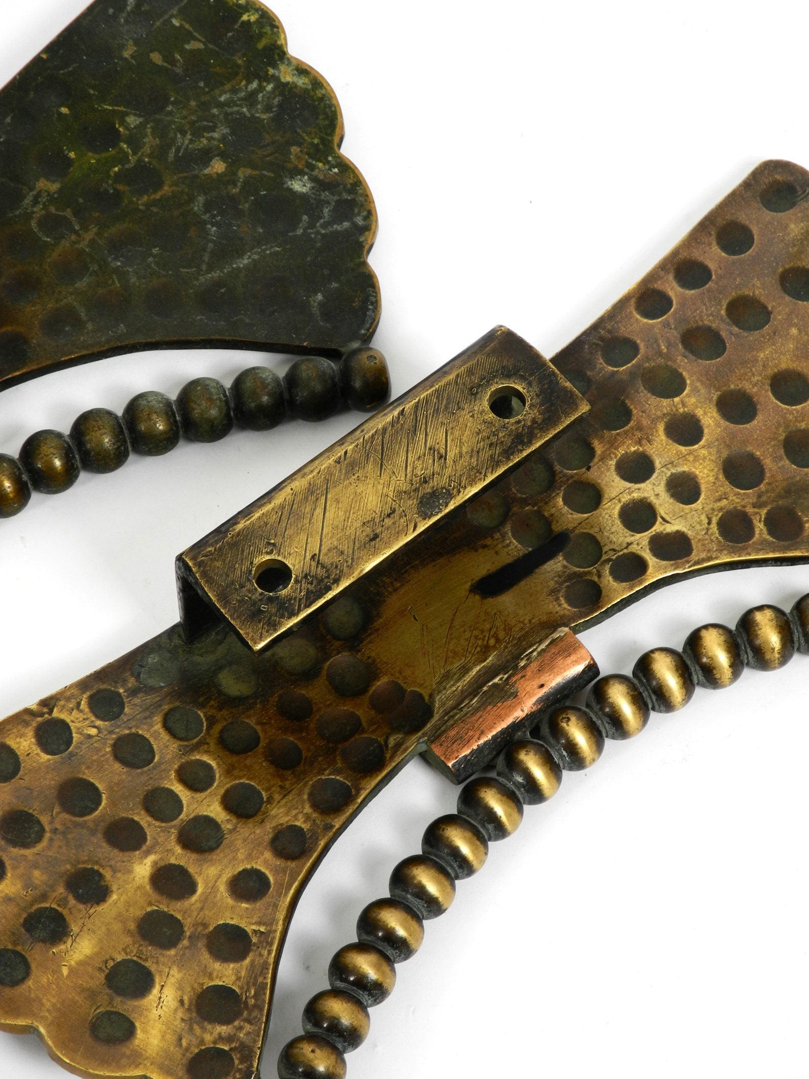 Beautiful doublesided Mid Century door handle made of brass Etsy